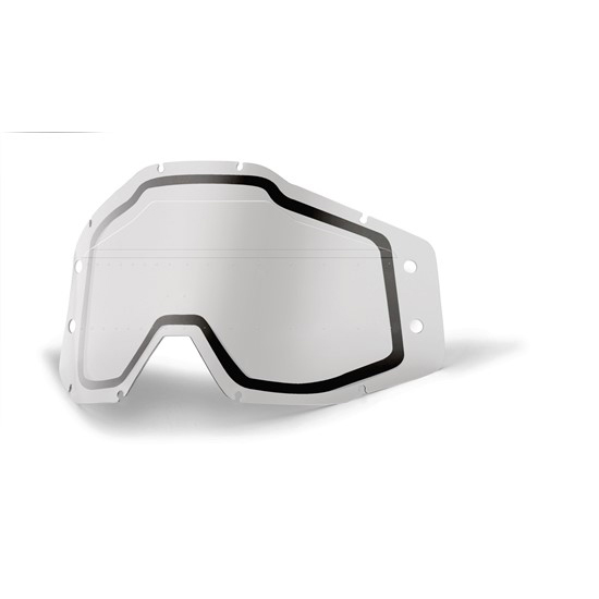 100% Accuri Forecast Dual Lens Sonic Bumps - w/Mud Visor - Clear - Image 1