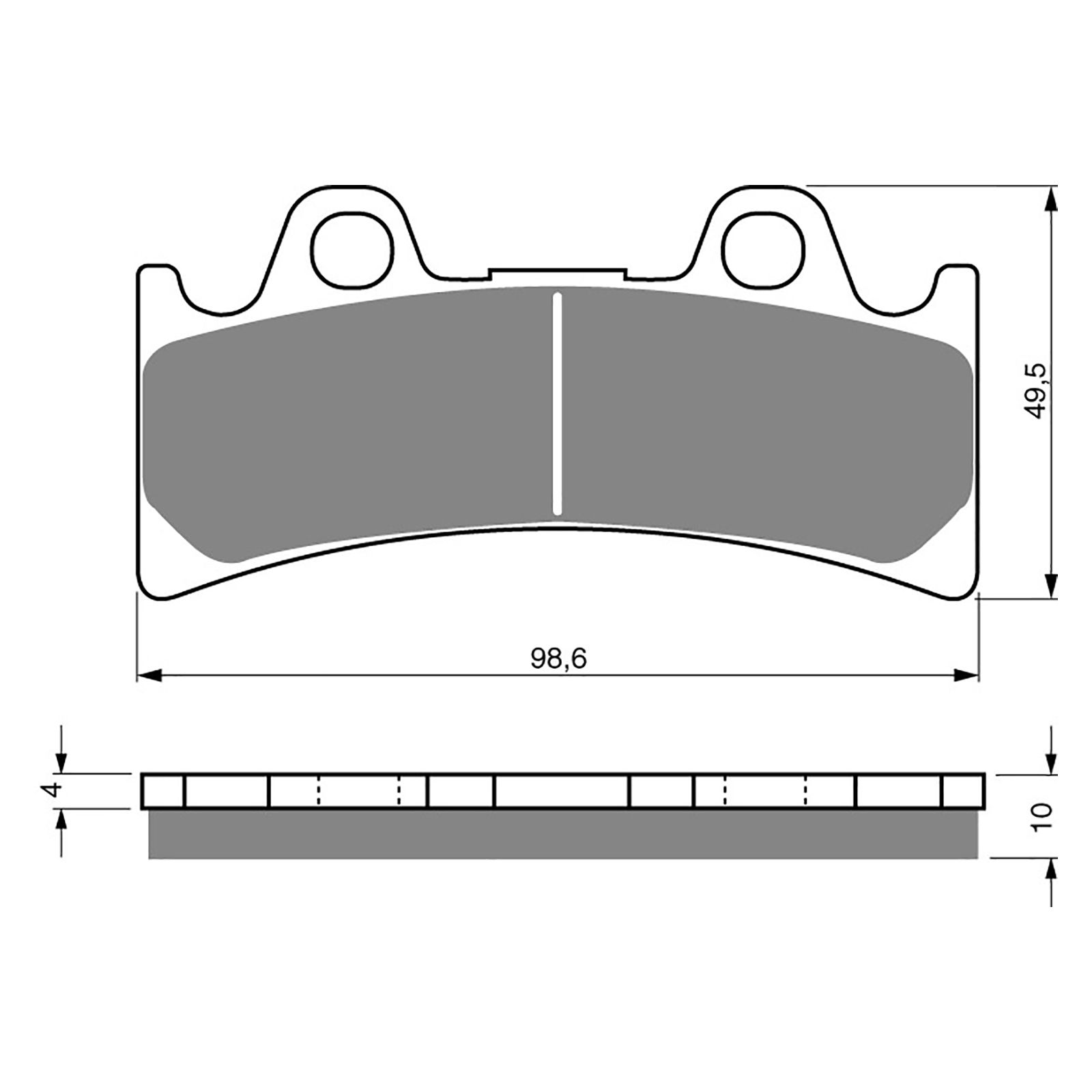 BRAKE PADS GOLDFREN SINTERED SPORTS GF054 - S3 ( PH121 ) - Image 1