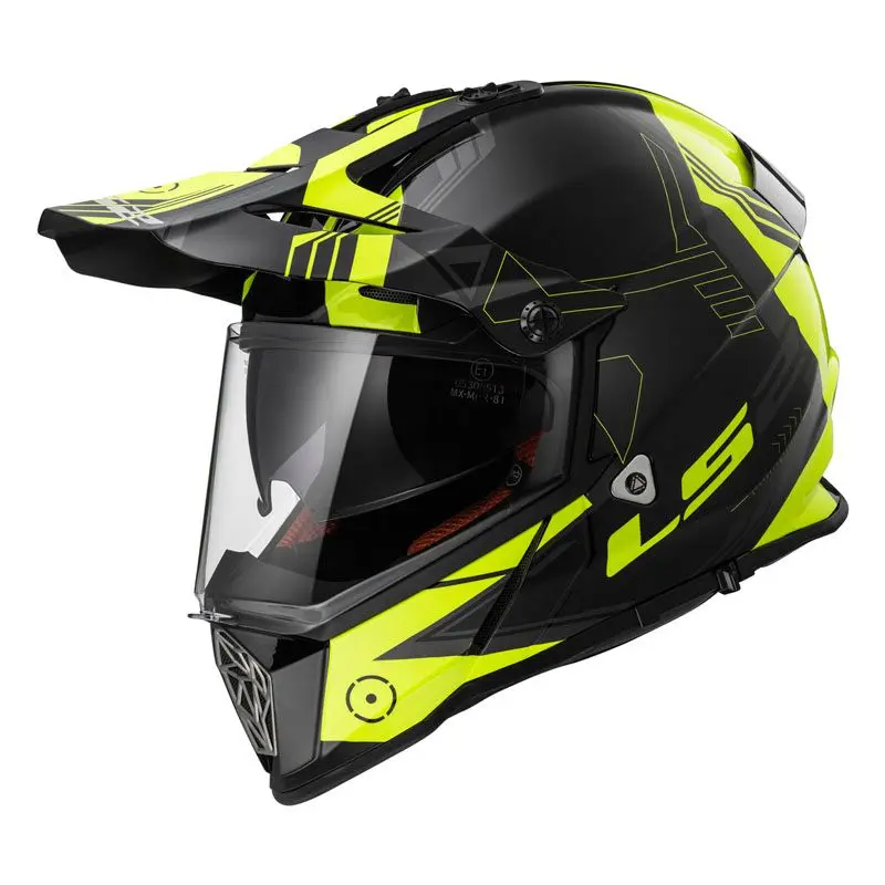 Motocross Helmet LS2 MX436 Pioneer Trigger Black/White/Yellow