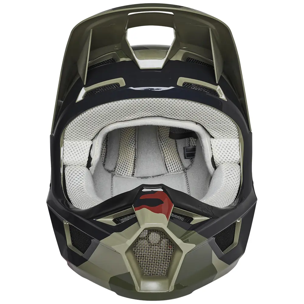 Fox Youth V1 BNKR Helmet Green Camo