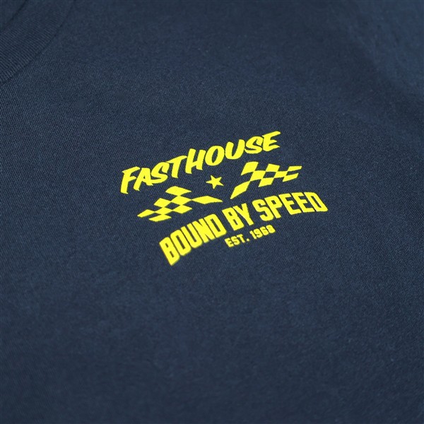 Fasthouse Bound By Speed Tee Youth Midnight Navy - Image 3