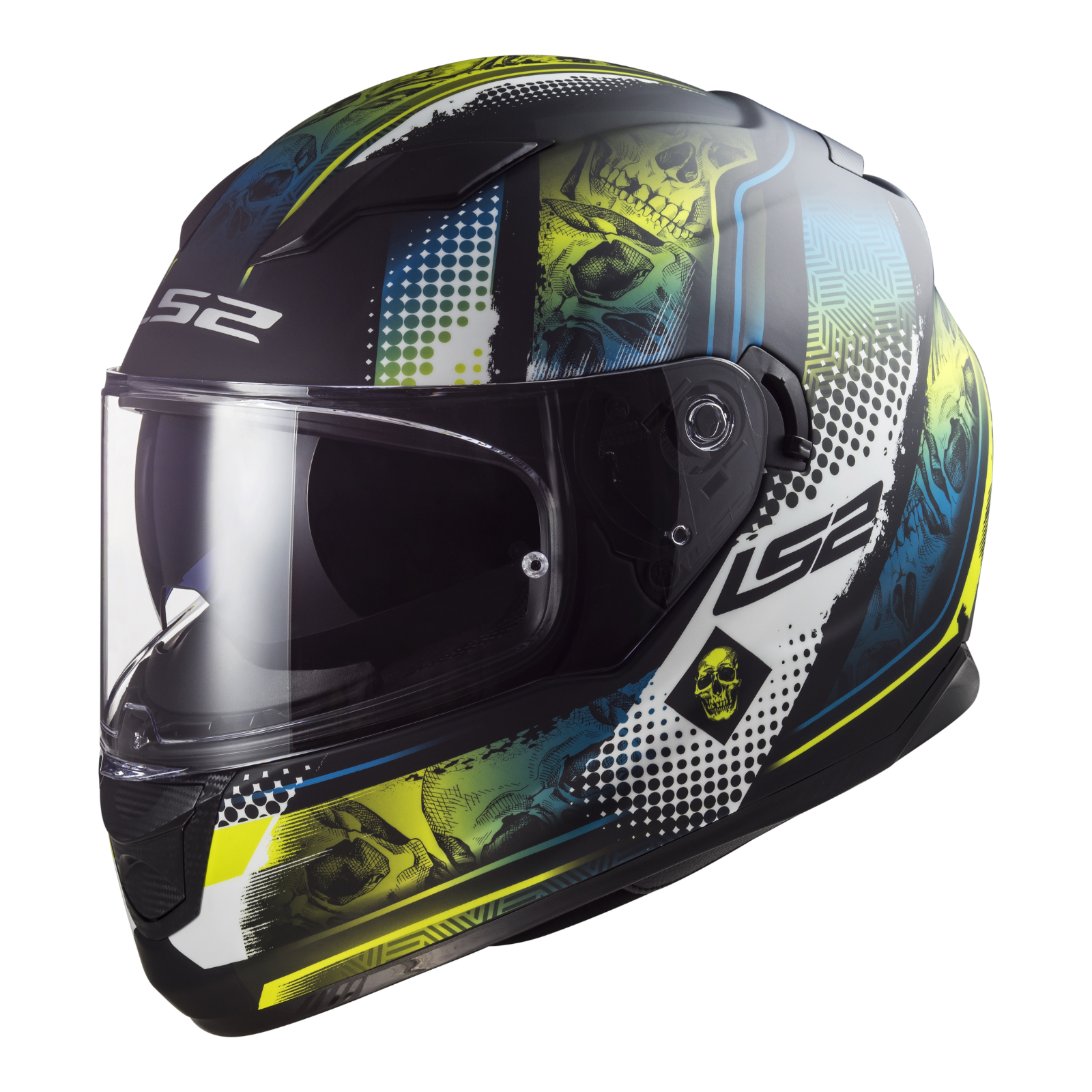 LS2 FF320 Stream Evo Mara Road Helmet Black / Hi Vis Yellow - Image 1