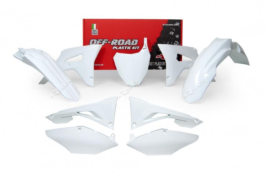 PLASTIC RTECH FRONT/REAR FENDER RADIATORSHROUD SIDEPANEL AIRBOX COVER&FRONT NUMBERPLATE CRF450R 25 - Image 1
