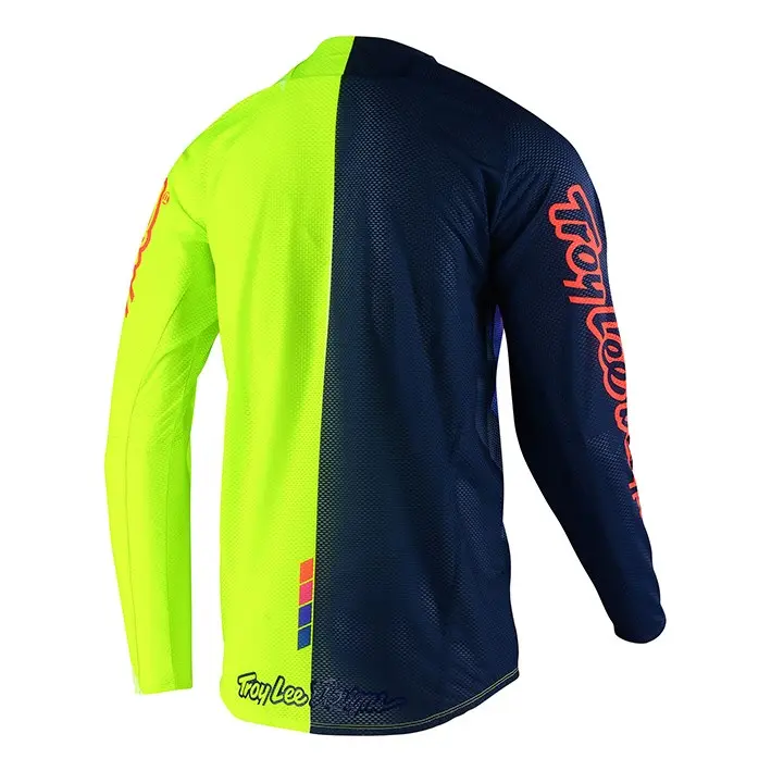 Motocross Jersey Troy Lee SE Pro Tilt Navy/Flo Yellow