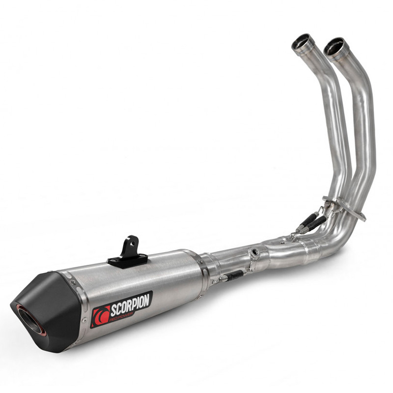 XSR 700 Serket Taper Full System Brushed Stainless Steel Sleeve 2021-2023 - Image 1