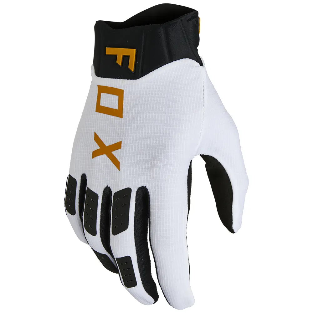 Fox Flexair White/Black Motocross Gloves