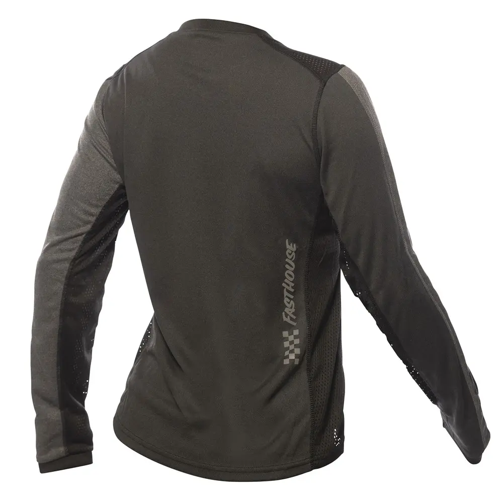 Fasthouse Classic Mercury Long Sleeved Jersey Ladies Black Heather/Charcoal Heather
