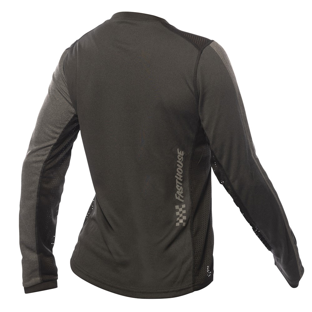 Fasthouse Classic Mercury Long Sleeved Jersey Ladies Black Heather/Charcoal Heather - Image 2