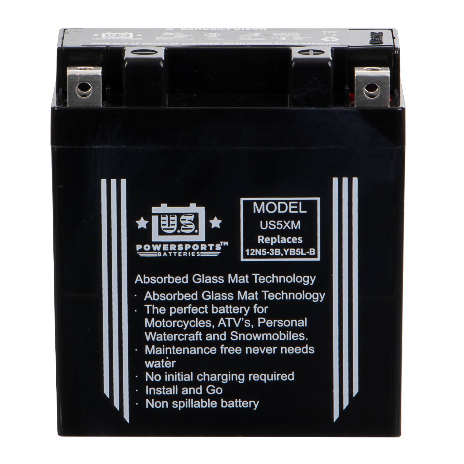 USPS AGM BATTERY US5XM YB5L-B *10 - Image 2