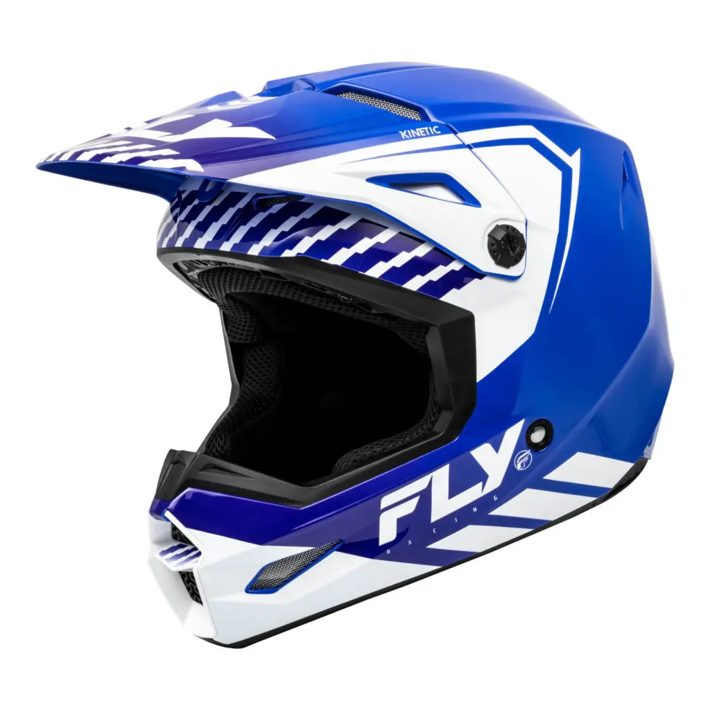 FLY Racing Kinetic Menace Motocross Helmet Blue / White