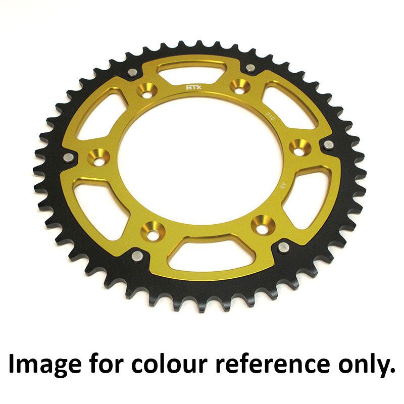SPKT REAR MTX RAPTOR BI-METAL GLD/BLK 251 48T #520 - Image 3