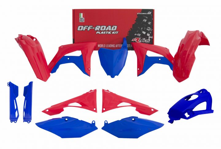 PLASTIC RTECH FRONT/REAR FENDER RADIATOR SHROUD SIDE PANEL AIR BOX COVER NUMBER PLATE FORK PROTECT - Image 1