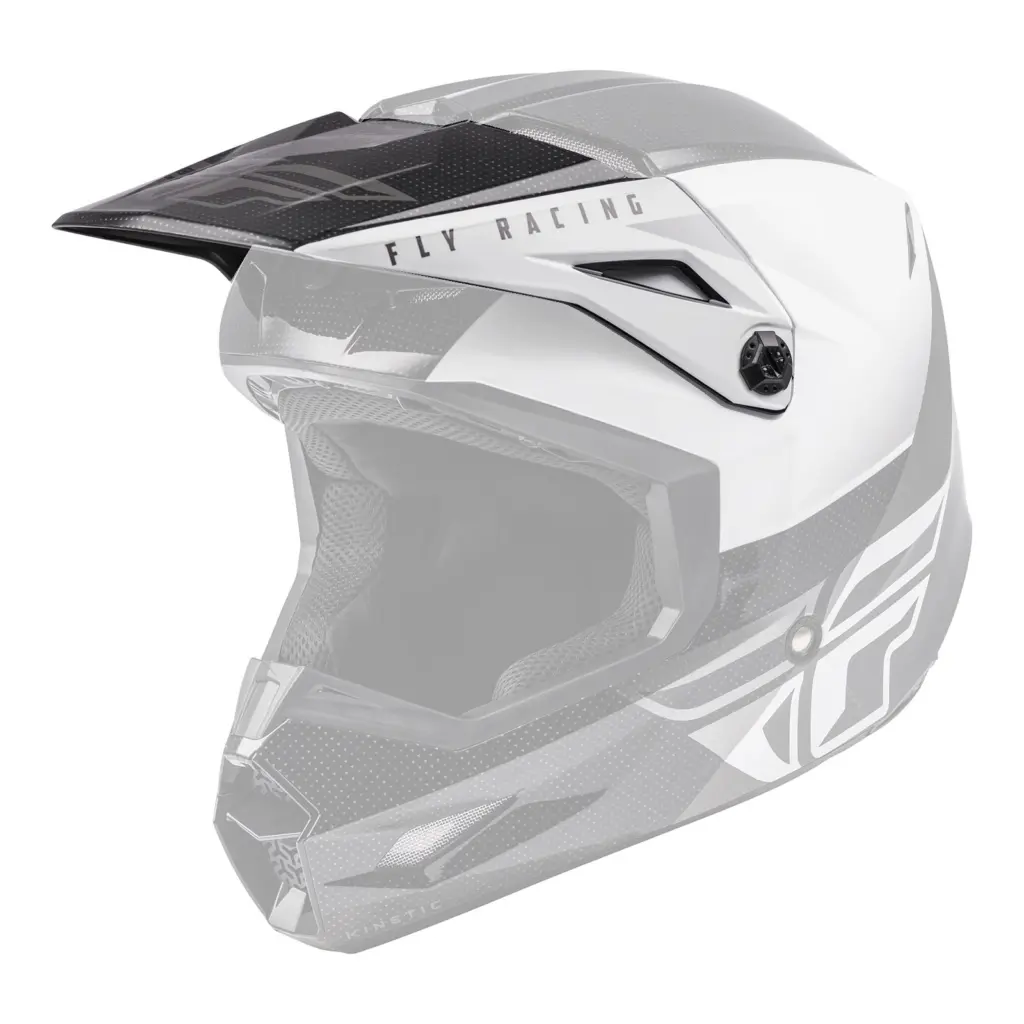 FLY '21 KINETIC STRAIGHT EDGE YTH HELMET PEAK BLACK/WHITE