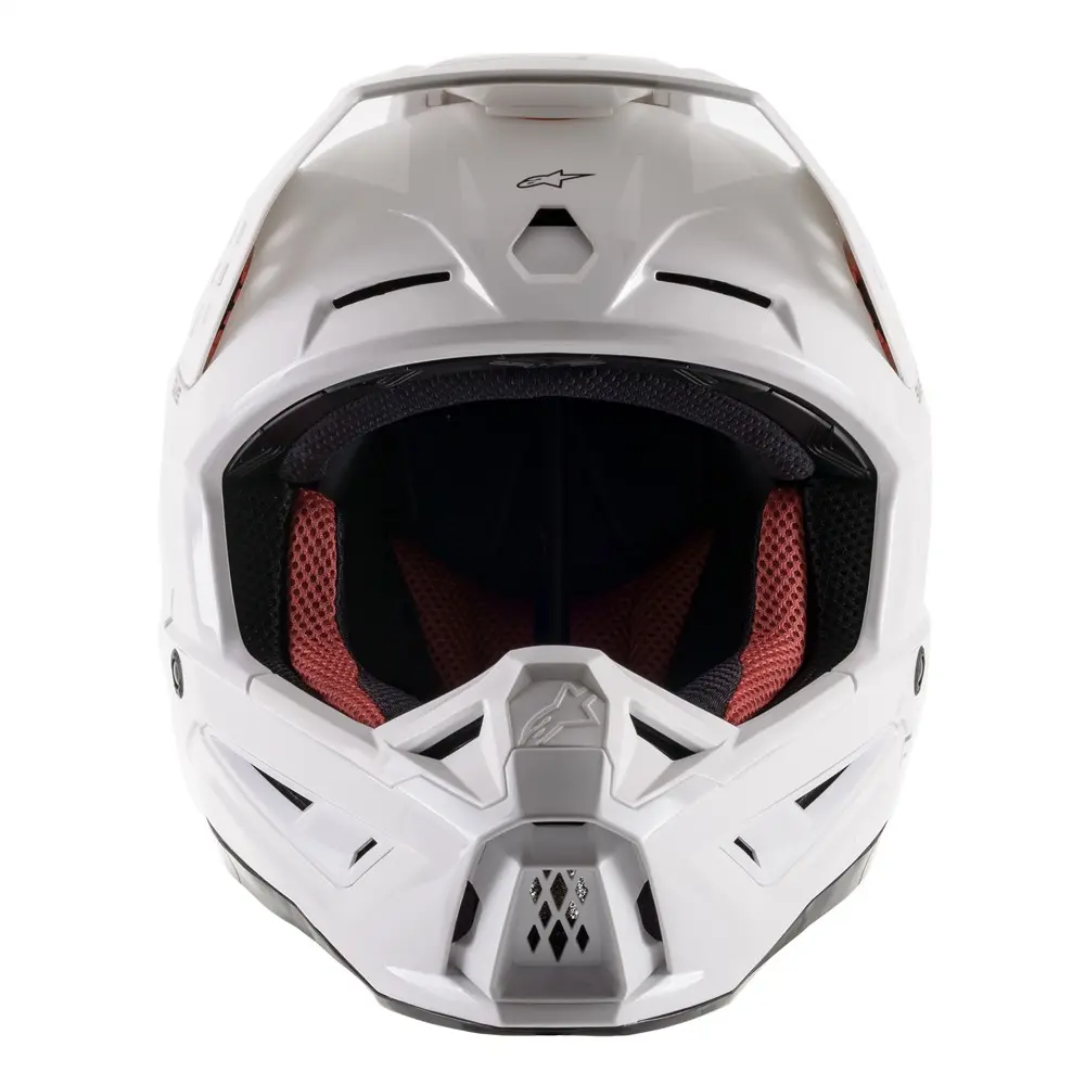 Alpinestars S-M5 Solid Motocross Helmet White Gloss