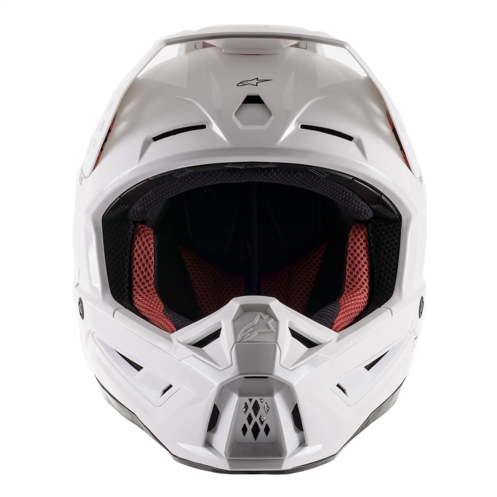 Alpinestars S-M5 Solid Motocross Helmet White Gloss - Image 3