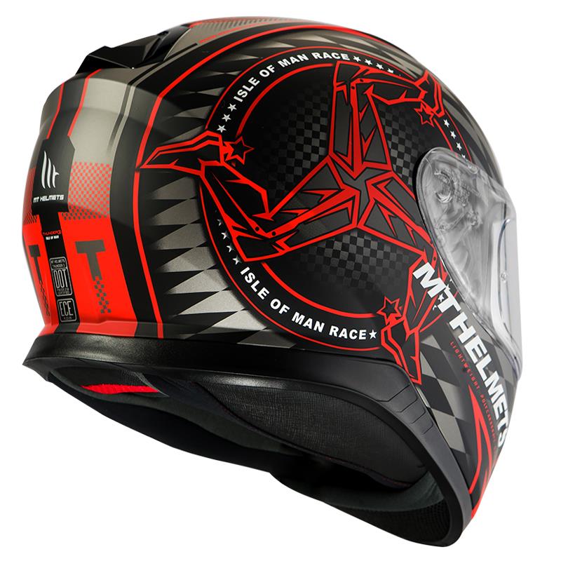 MT Thunder 3 SV Isle of Man Road Helmet Matte Red - Image 4
