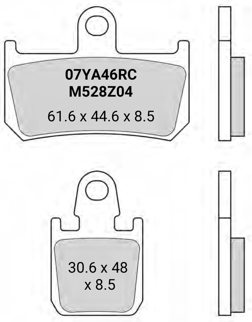 BRAKE PADS FRONT Z04 RACE ONLY YAMAHA SBK 107A48652 - 07YA46 - Image 1