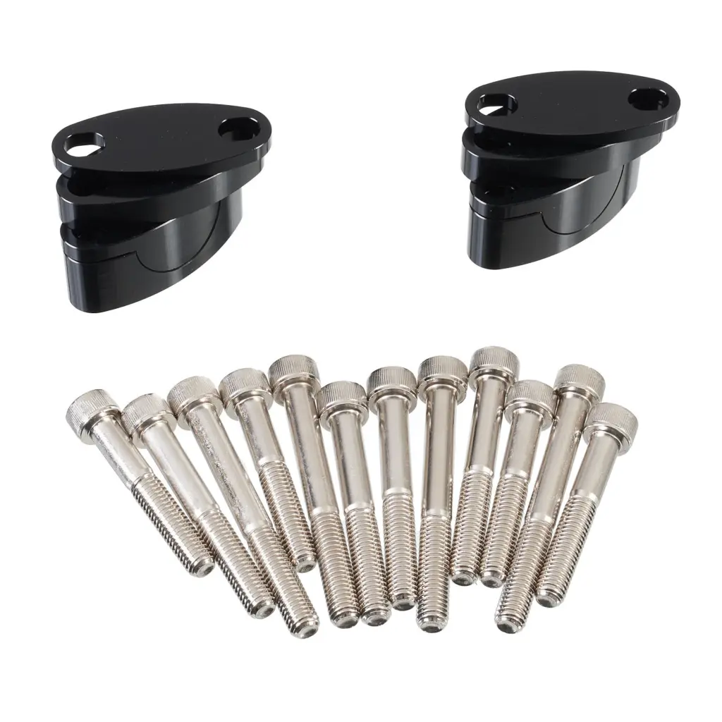 WHITES HANDLEBAR MOUNT 7/8 RISER ADAPTOR BLACK