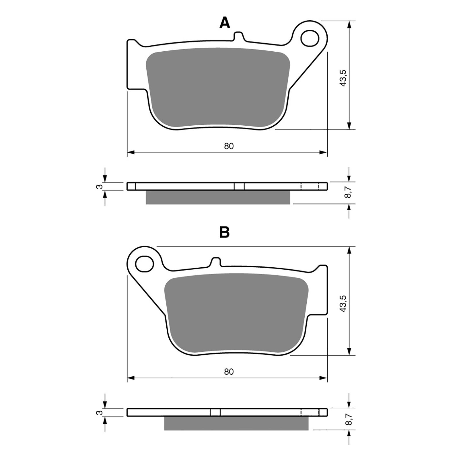 BRAKE PADS GOLDFREN SINTERED SPORTS GF348 - S3 - Image 1