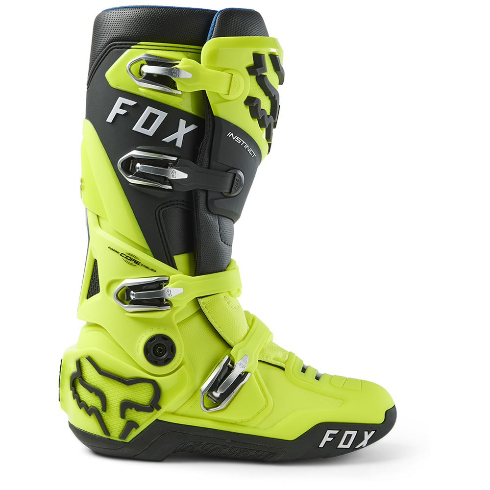 Fox Instinct Motocross Boots Flo Yellow - Image 2