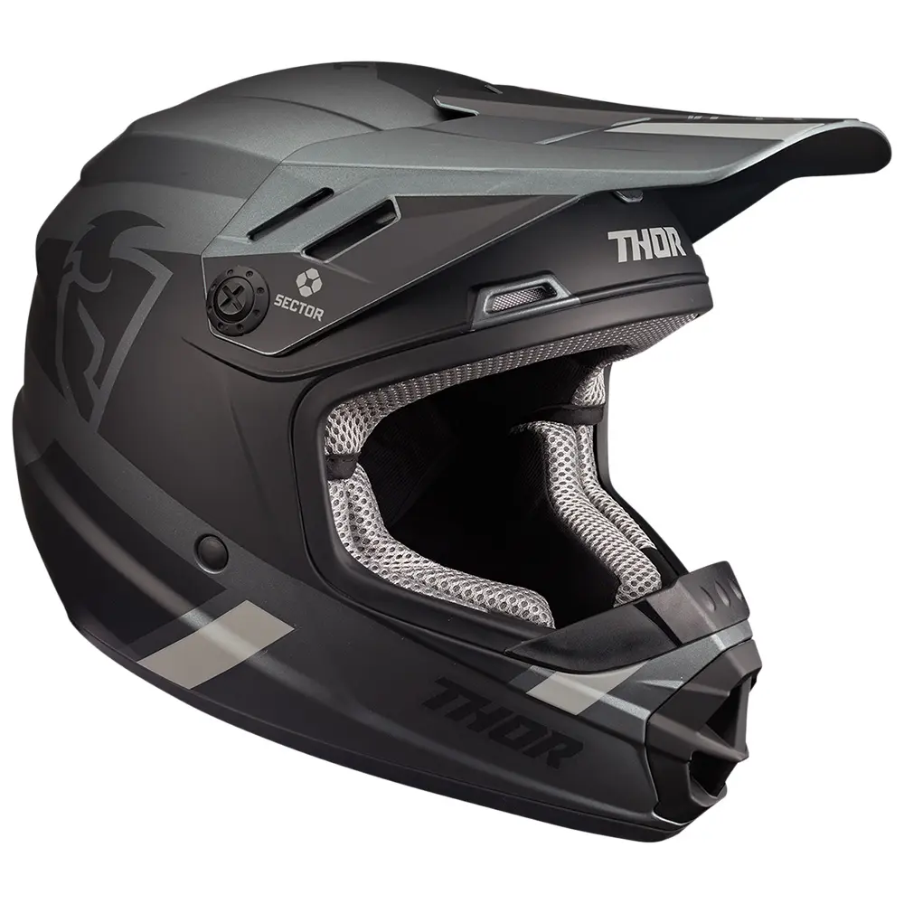 Thor Sector Split Motocross Helmet Youth Charcoal Black