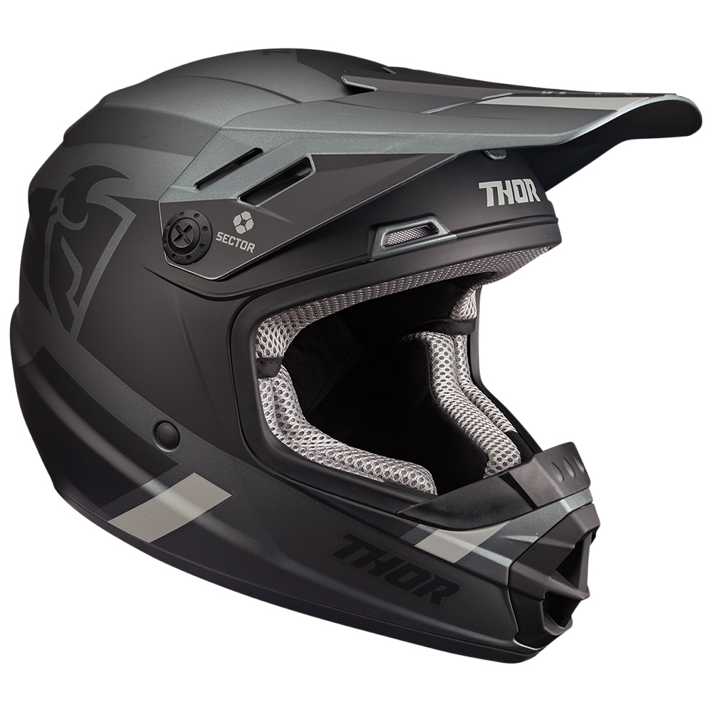 Thor Sector Split Motocross Helmet Youth Charcoal Black - Image 1