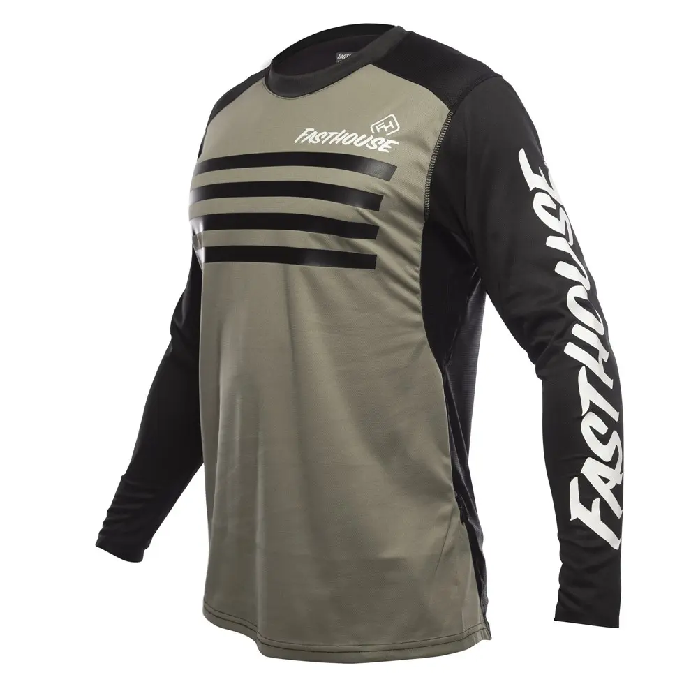 Fasthouse Alloy Stripe Long Sleeve Jersey Moss