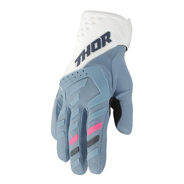 Thor Spectrum Motocross Gloves Ladies Blue/White - Image 2