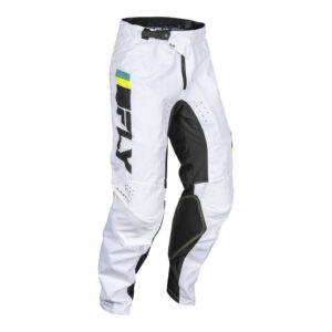 FLY Racing Kinetic Prix Motocross Pants White / Black / Hi-Vis - Image 1