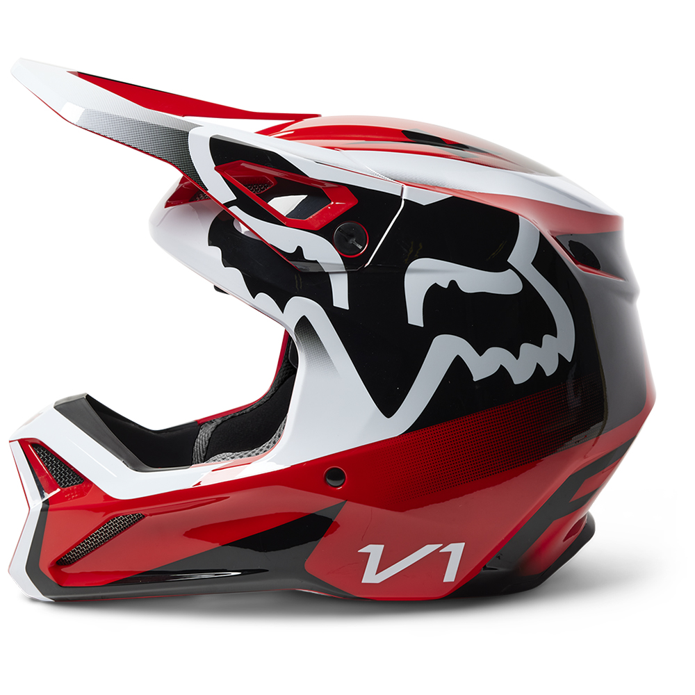 Fox V1 Leed MIPS ECE Motocross Helmet Flo Red - Image 3