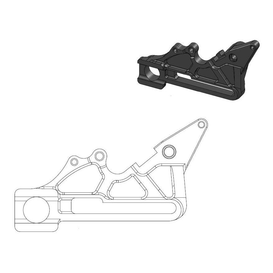 REAR BRAKE ADAPTOR OVERSIZE MOTO MASTER HUSQVARNA TC125 TC250 FC250 FC350 FC450 16-20 FS450 15-18 - Image 1