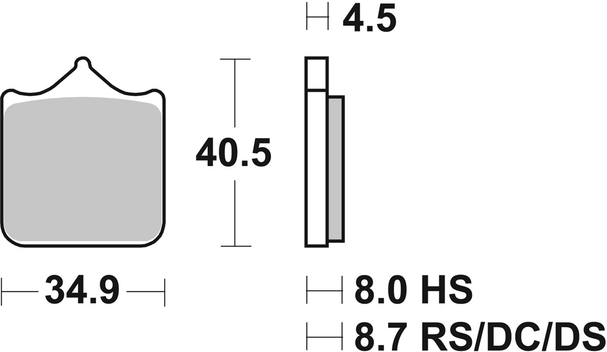 SBS 870DC Front Race Brake Pads - Image 1