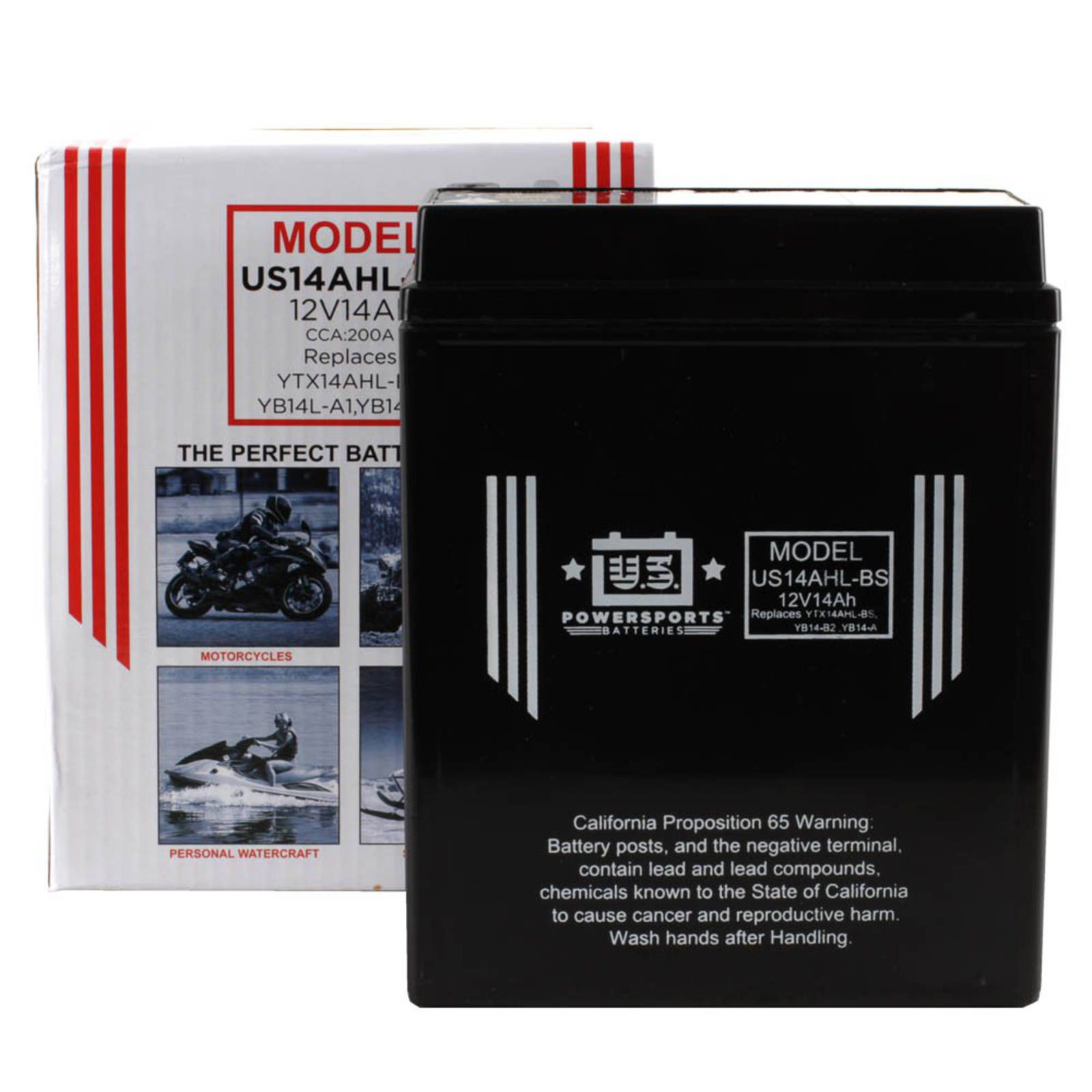 USPS AGM BATTERY US14AHL-BS YB14L-A2 *4 -L +R - Image 4