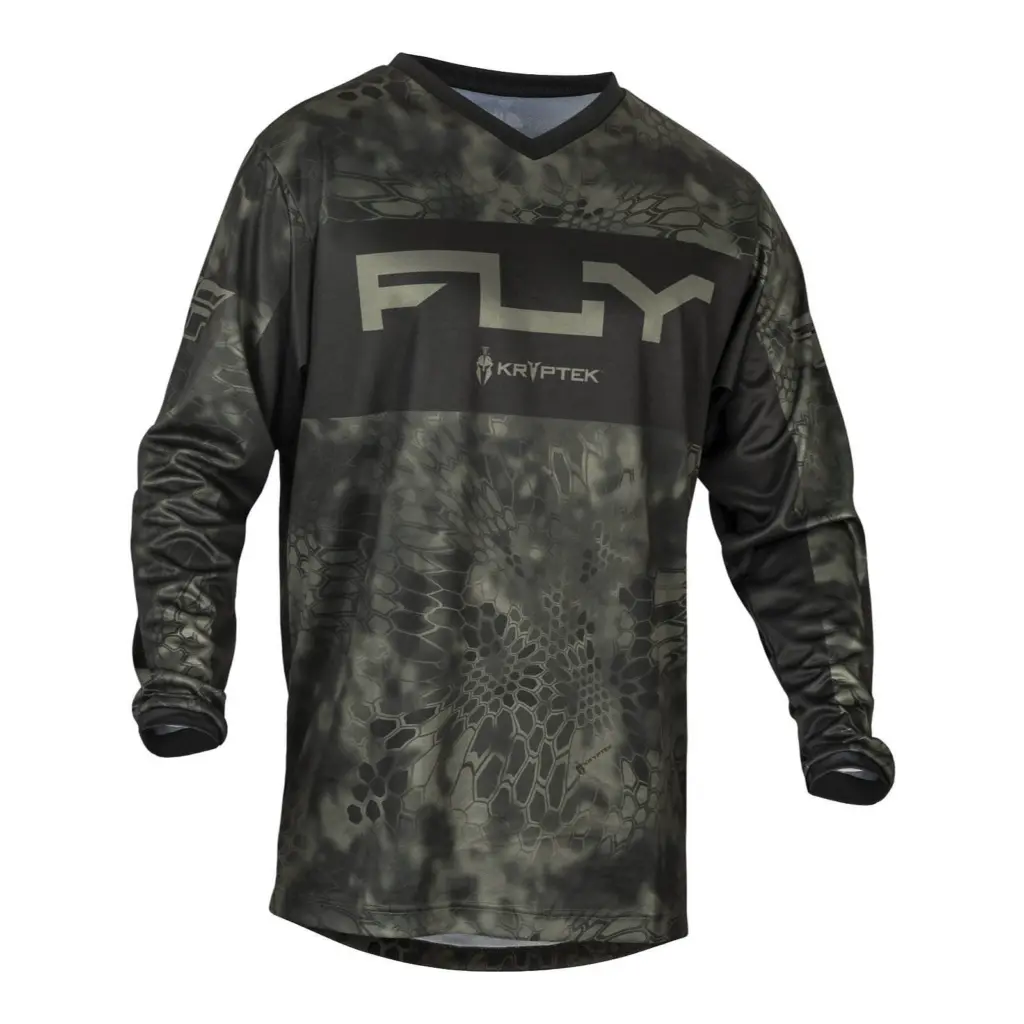 FLY Racing F-16 S.E. Kryptek Motocross Jersey Moss Grey / Black