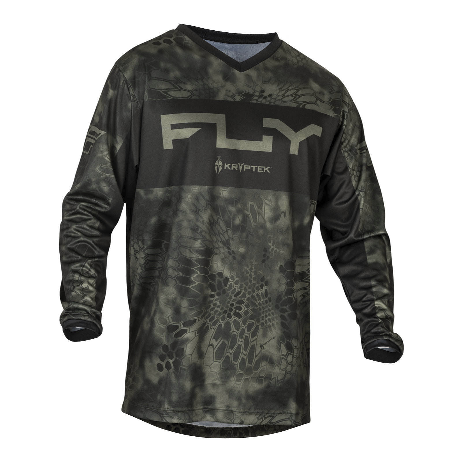 FLY Racing F-16 S.E. Kryptek Motocross Jersey Moss Grey / Black - Image 1