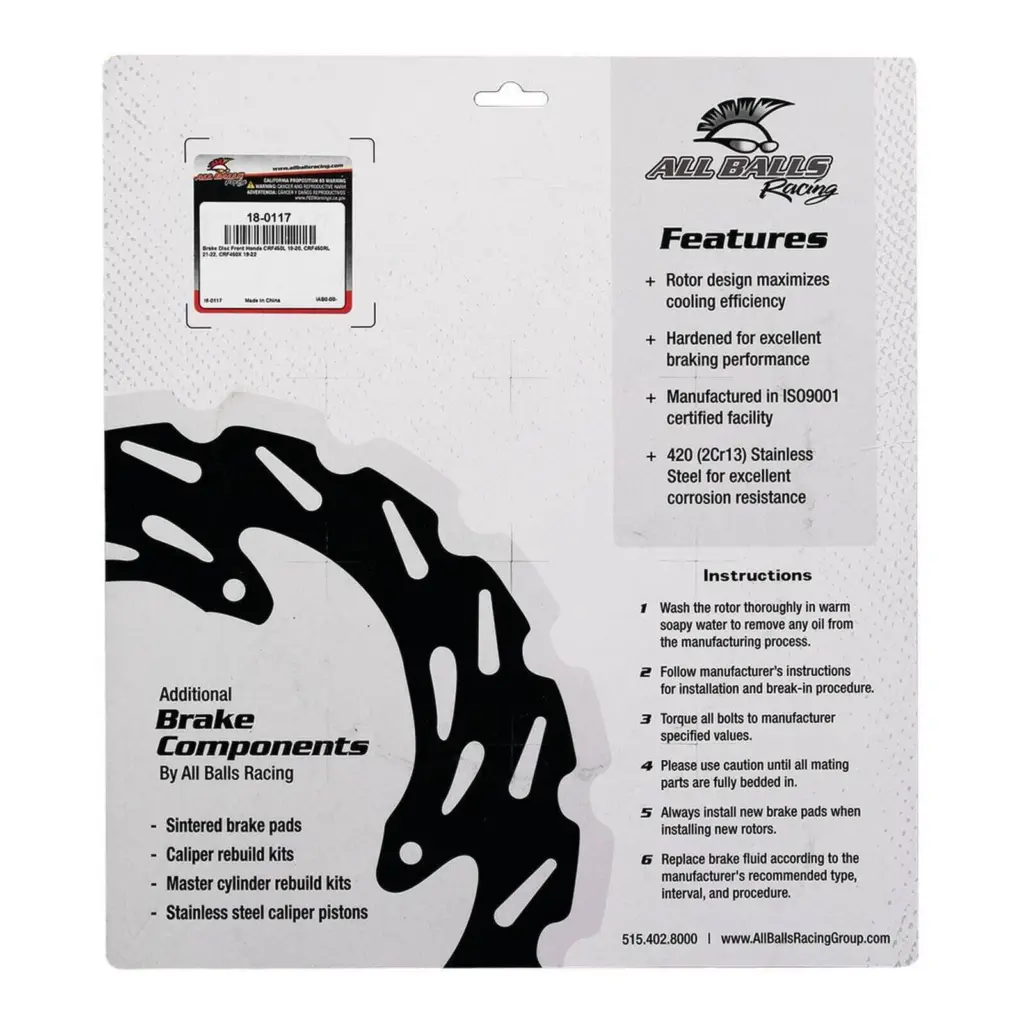 Brake Disc Front 18-0117