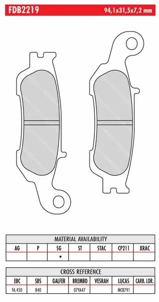 FERODO BRAKE BPADS 312ST