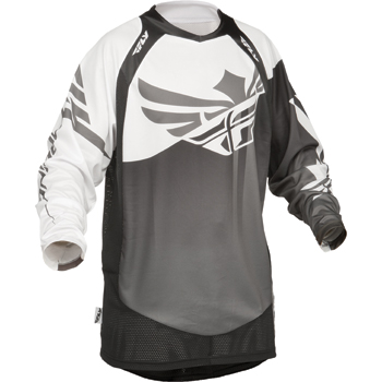 Motocross Jersey Fly 2014 Evolution "Clean" Black/Grey/White - Image 1