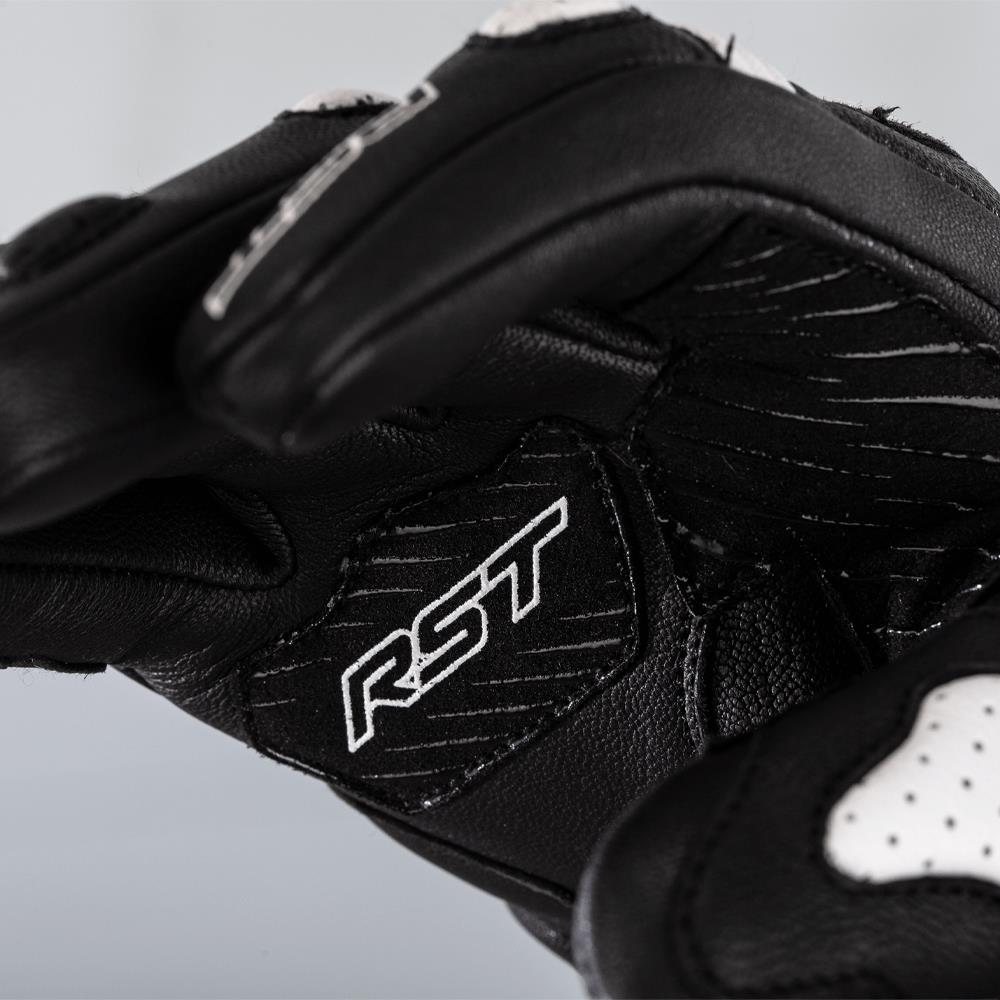 RST Turbine CE Leather Road Gloves White - Image 4