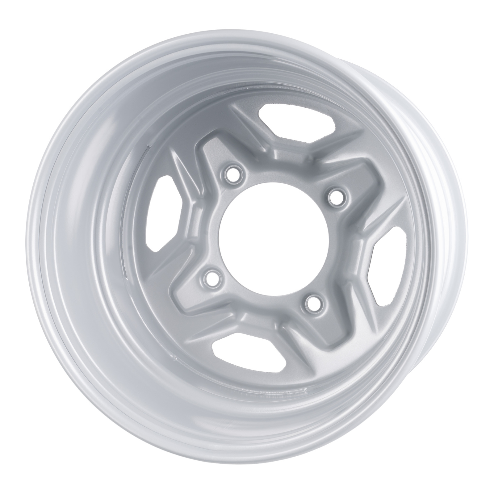 WMP ATV/UTV Steel Rim 14x8 Polaris Rear 4/156 +63.5 - Silver - Image 3