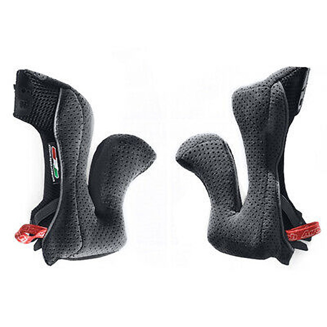 *XS Cheek Pads Aviator 2.2 Black/White Airoh Helmets [A] - Image 1