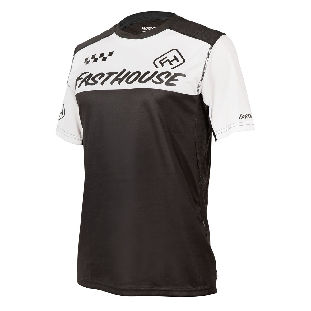 Fasthouse Alloy Block Short Sleeve Jersey White/Black - Image 1