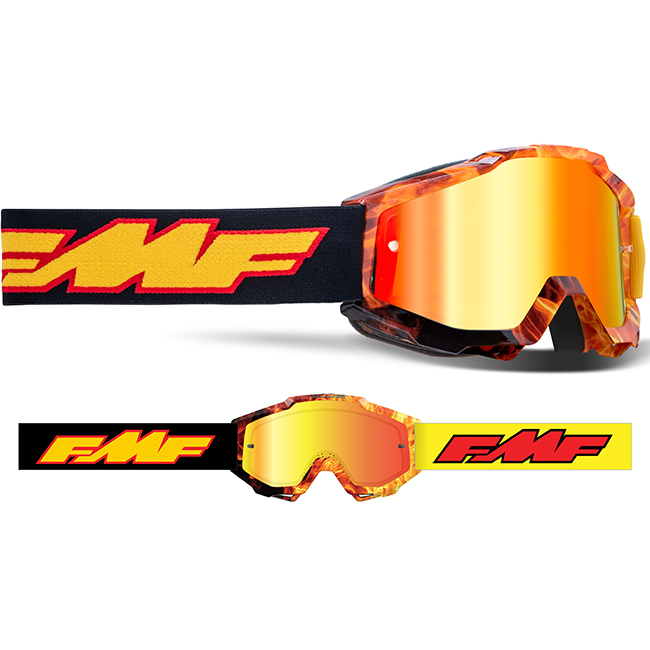 Motocross Goggles FMF Powerbomb Rocket Youth Spark Clear Lens - Image 1