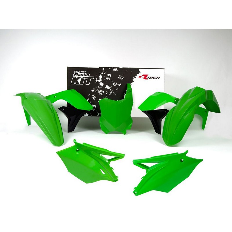 PLASTICS KIT RTECH W/ FRONT&REAR FENDERS SIDEPANELS& RADIATOR SHROUDS&FRONT NUMBERPLATE KX450F 16- - Image 1