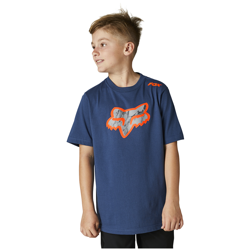 Fox Karrera Head Tee Youth Dark Indigo - Image 1