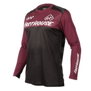 Fasthouse Alloy Block Long Sleeve Jersey Maroon/Black - Image 1