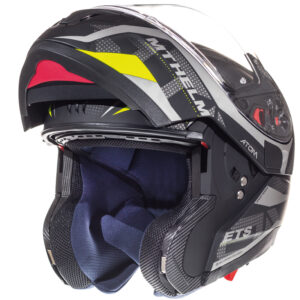 MT Atom SV Flip Front Helmet Divergence Matte Grey - Image 4