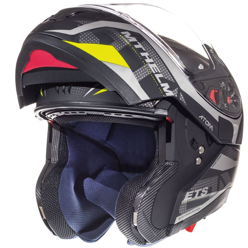 MT Atom SV Flip Front Helmet Divergence Matte Grey - Image 4