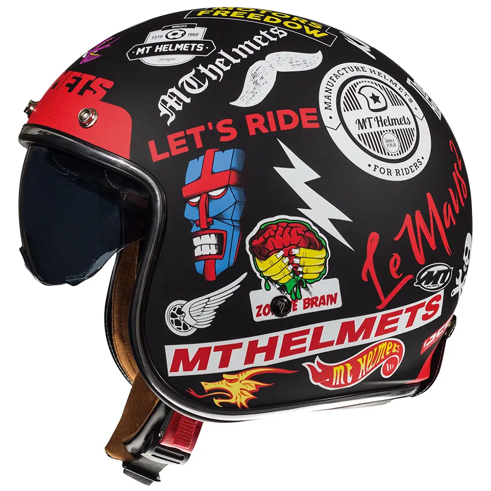 MT LE Mans 2 SV Anarchy Open Face Helmet Matte Black