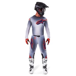 Alpinestars Supertech Lipan Motocross Jersey Gray/Orange Fluoro - Image 3